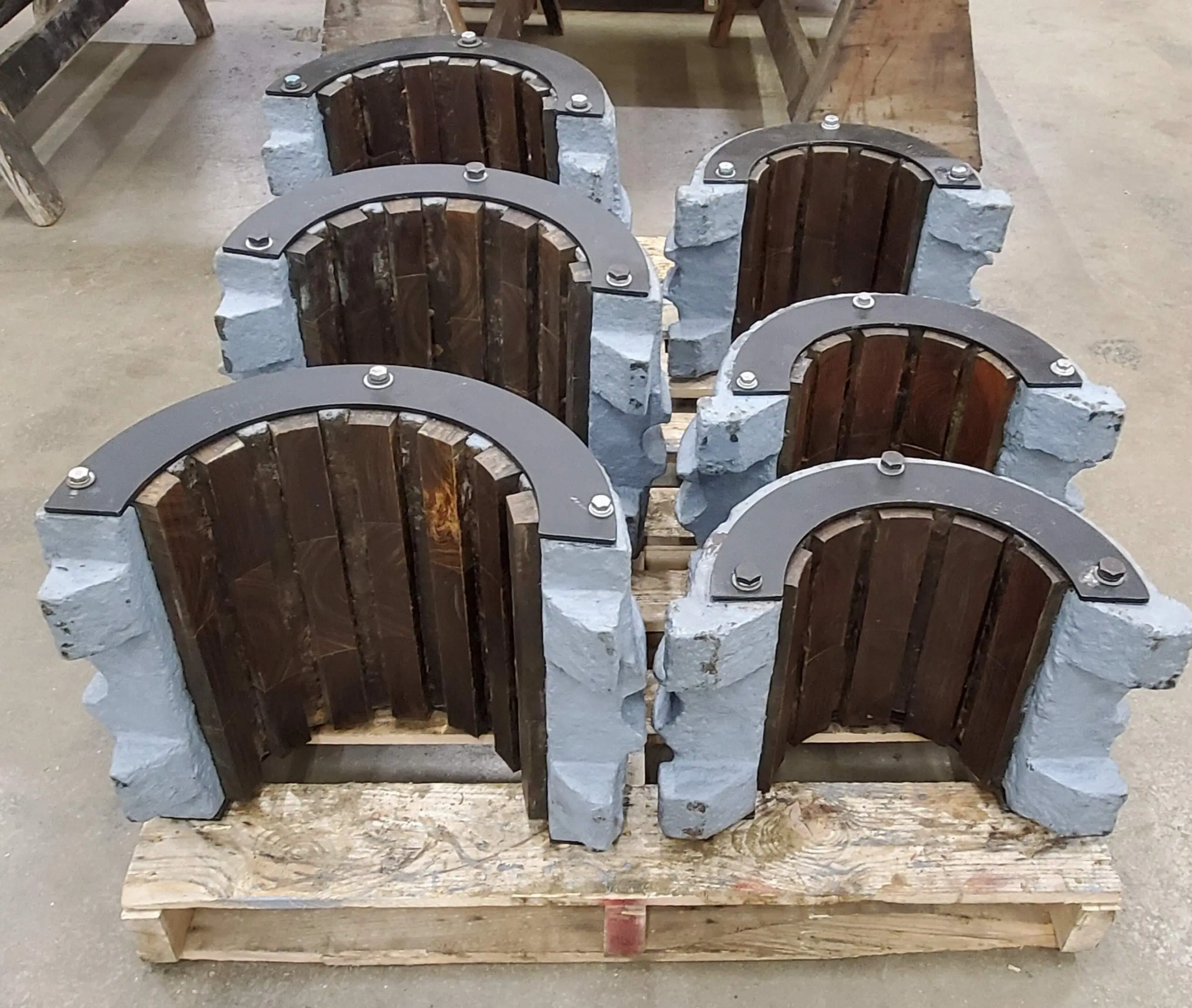 Stave bearing made with Lignum Vitae