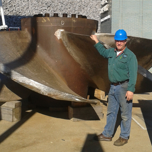 Bouldin Turbine removed for replacement