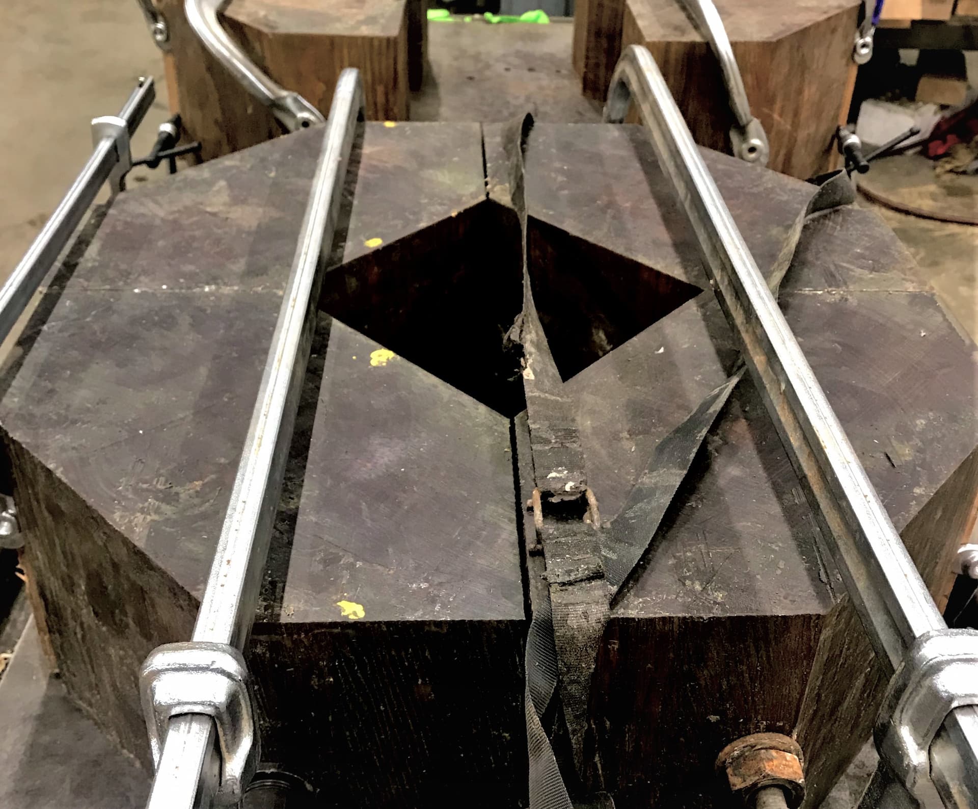 Thrust bearings made with Lignum Vitae