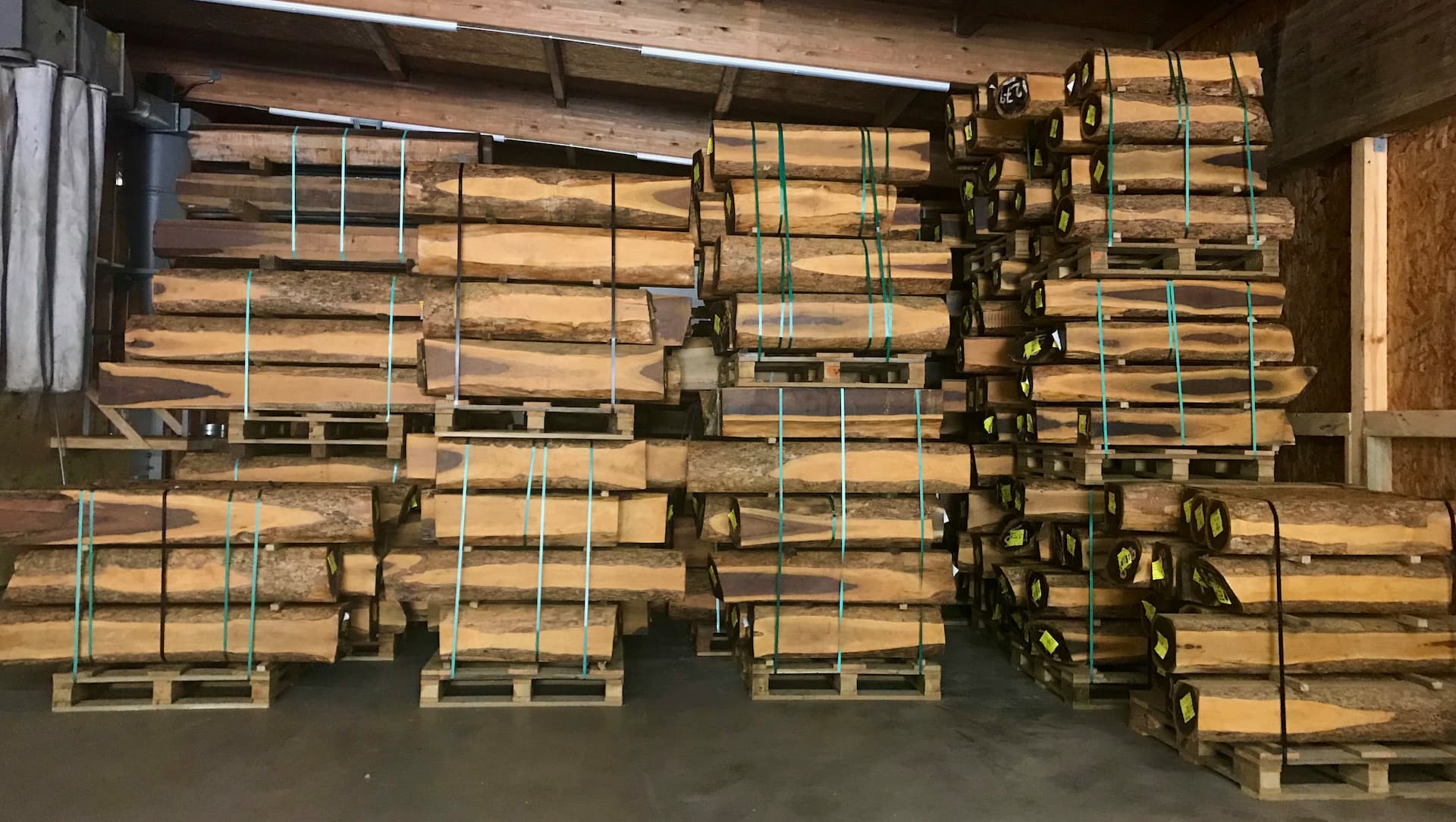 Our warehouse stores a full inventory of Lignum Vitae wood.
