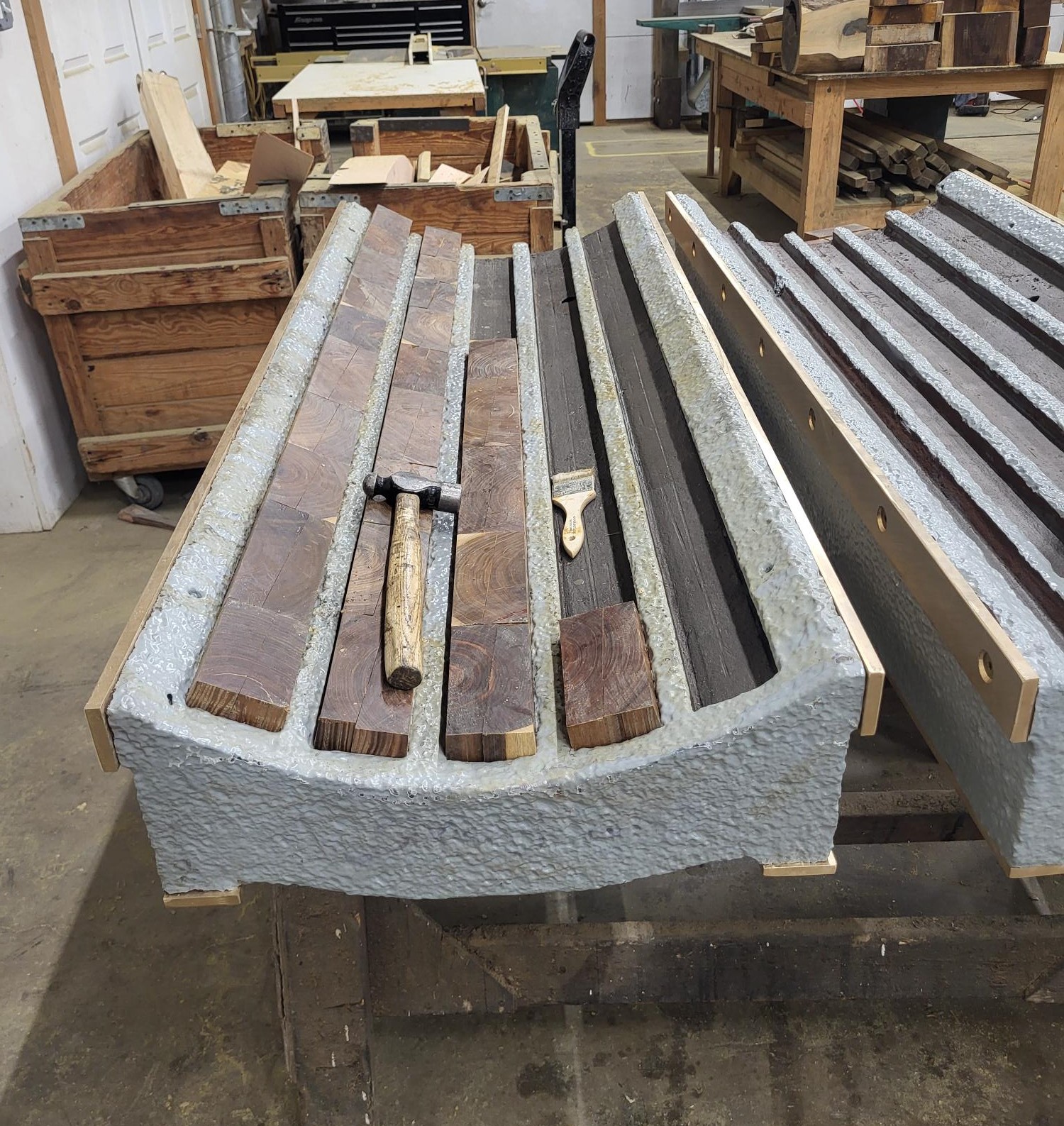 Stave bearing made with Lignum Vitae